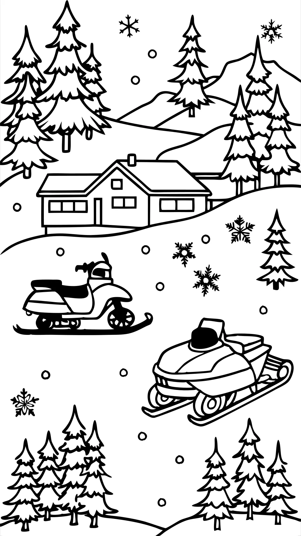 coloring pages snowmobile